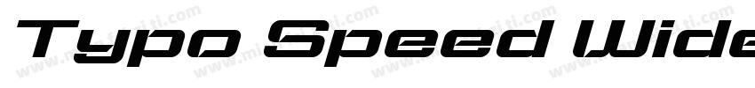 Typo Speed Wide Demo字体转换